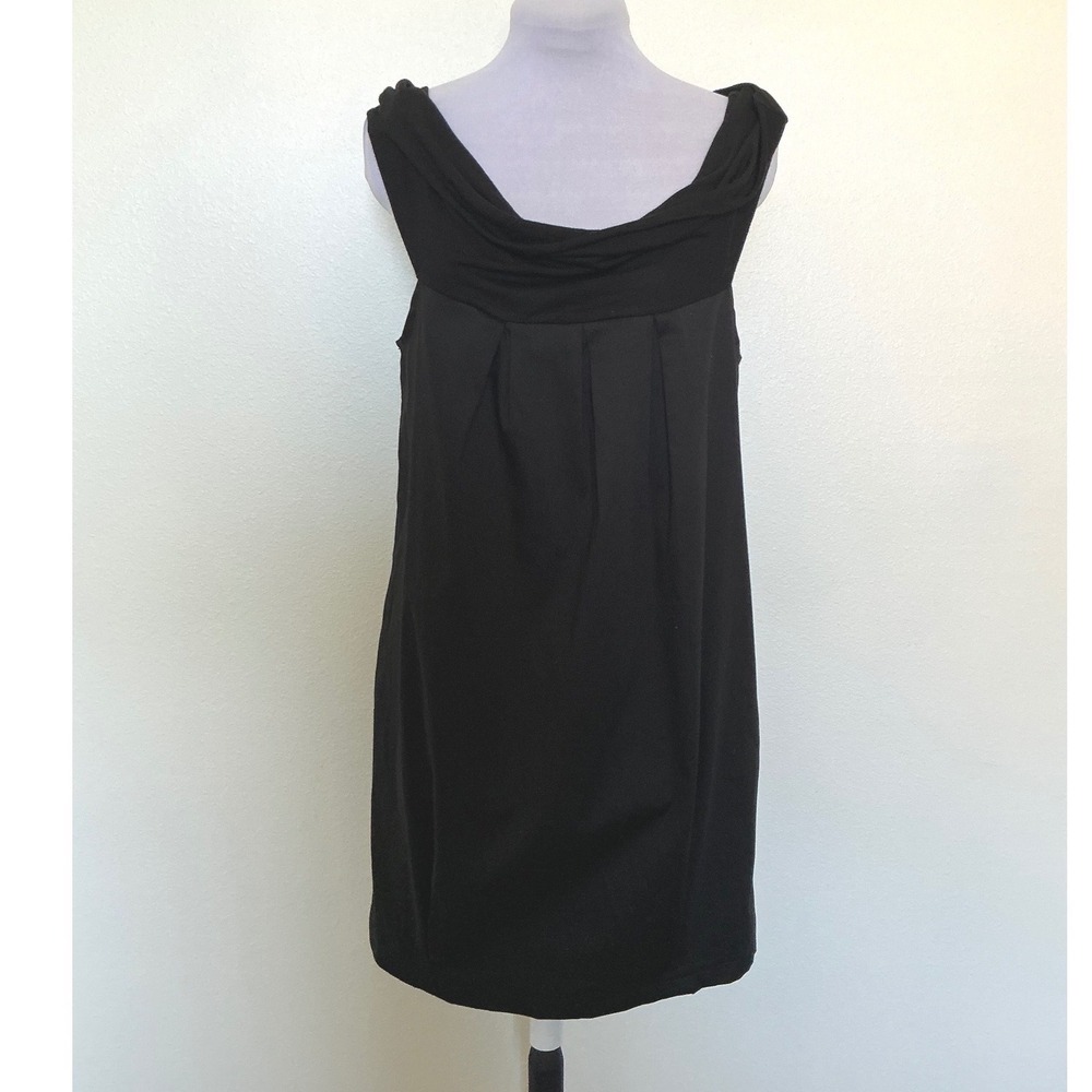 GLAM Black Cowl Neck Cocktail Dress Made in USA Size Medium D2770
